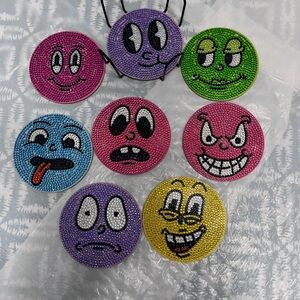 Colorful Emoji coaster Set